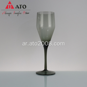 Ato Gray Colored Classes Champagne Wine Glass Clept